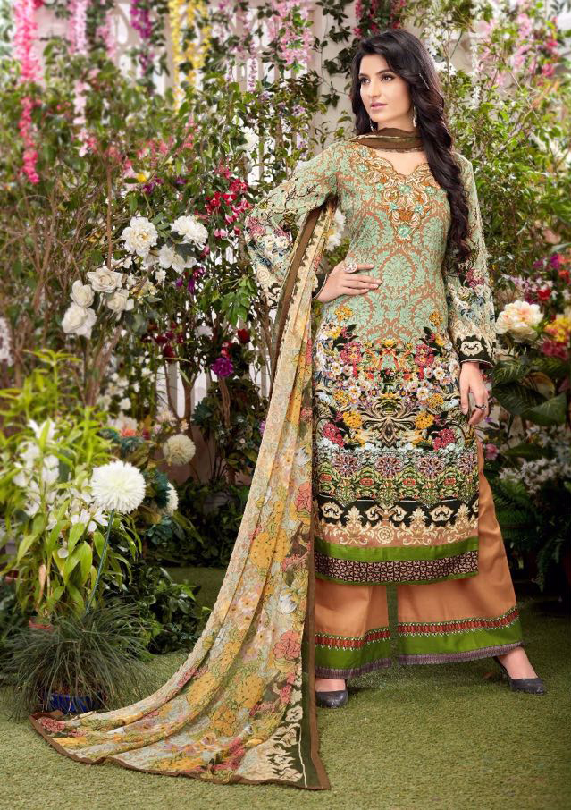 Brown Stylish Cotton Suit