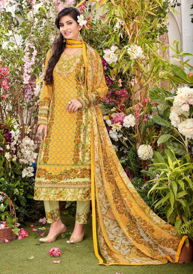 Brown Stylish Cotton Suit