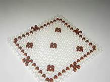 Beaded Table Mat - Rubber TPR Back Material , Machine Made Pattern with Elegant Beaded Design
