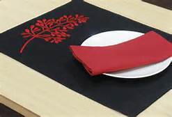 Linen Placemat - Rubber TPR Back Material, Machine-Made Design for Durable and Stylish Table Settings