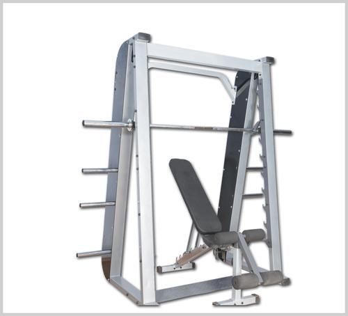 Smith Machine - Heavy Duty Steel Frame | Adjustable Weight Plates, Versatile Exercise Options, Compact Footprint