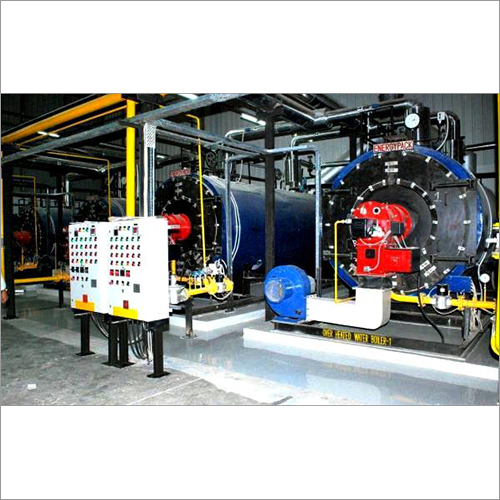 Oil Fired Boiler - Mild Steel, Horizontal Style, Silver Color | Low Pressure Operation, Rust-Protected Pump, External Oil Collection Box, Burst-Protected Door