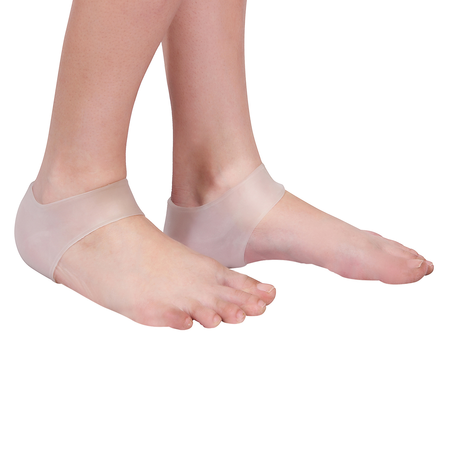 Silicone Heel Socks Universal - Silicone, Universal Size, Translucent, 5mm Thickness, 4cm Height | Heel Protection, Cushioning, Comfort, Durable, Odorless, Washable