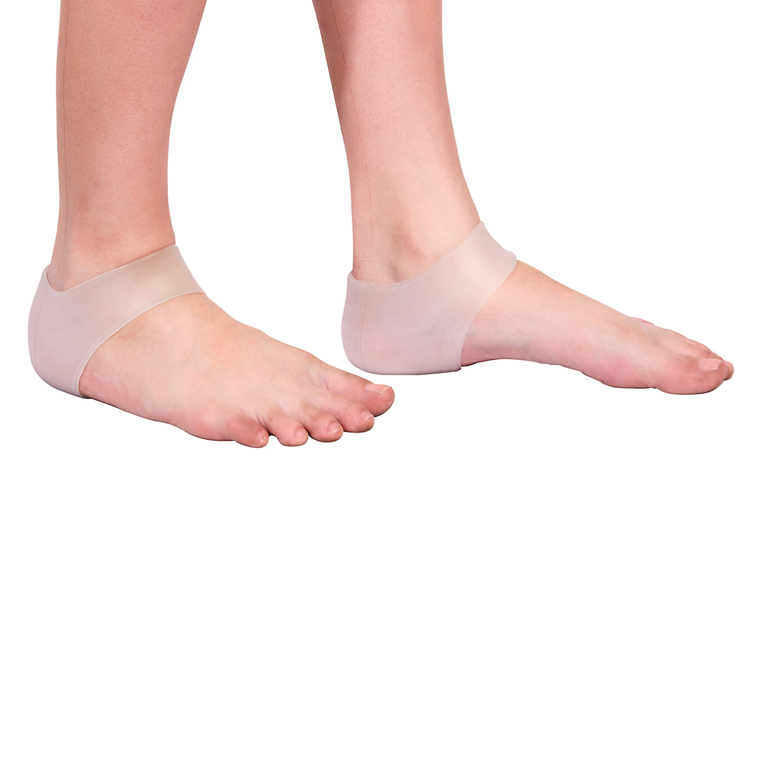 Silicone Heel Socks Universal - Silicone, Universal Size, Translucent, 5mm Thickness, 4cm Height | Heel Protection, Cushioning, Comfort, Durable, Odorless, Washable