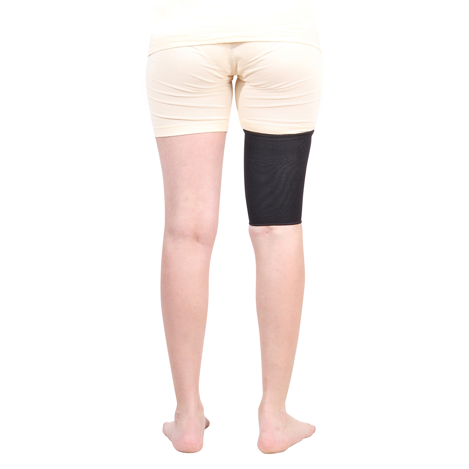 Thigh Support - Neoprene, Approximately 6 Inches Above Knee, Black | Strong Compression, Four-way Stretch, Breathable Comfort, Mild Support