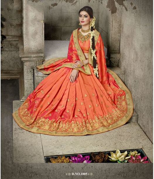 Pink Georgette Wedding Wear Saree - Georgette Fabric, Customized Size Up To 42" | Embroidered Handwork, Bollywood Style, Ethnic Indian Attire