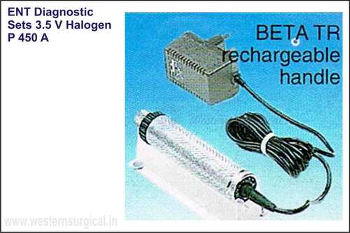 ENT Diagnostic Sets - 3.5V Halogen BETA TR Rechargeable Handle | Superior Surgical Instrumentation for Enhanced Diagnostics