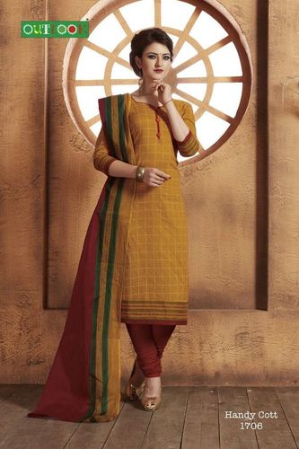 Yellow Amnd Red Cotton Drees Salwar Kameez