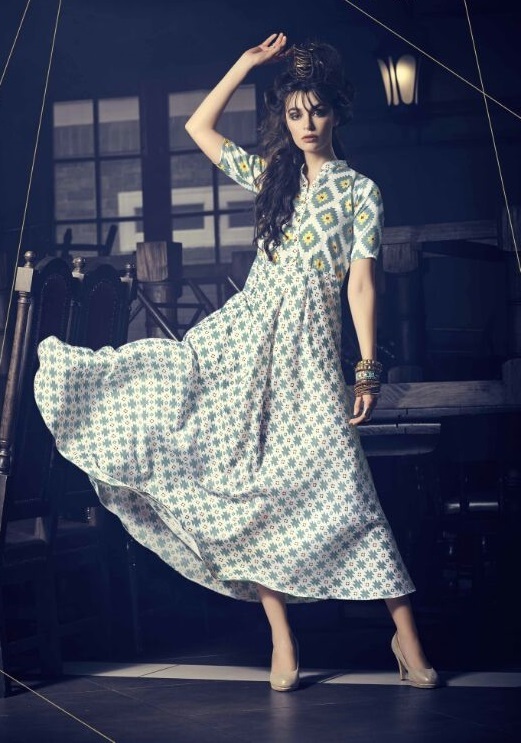 Rayon Printed Straight Kurti - Brown Rayon Slub Silk, M L Xl Xxl , Trendy Party Wear, Printed Pattern For All Seasons