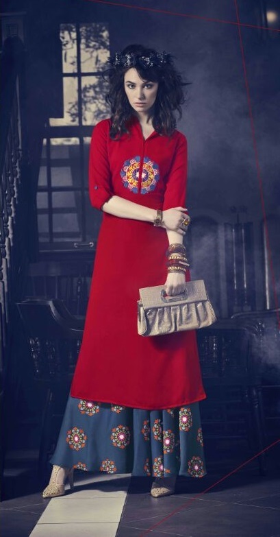 Rayon Printed Straight Kurti - Brown Rayon Slub Silk, M L Xl Xxl , Trendy Party Wear, Printed Pattern For All Seasons