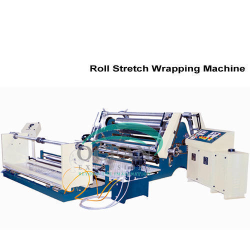 Roll Stretch Wrapping Machine - Bopp Tape, Paper, Aluminium Foil, Polyester | Automatic, Computerized, Plc Control, Electric Drive, High Tension Slitting & Rewinding