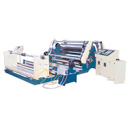 Slitter Rewinder Machine - Bopp Tape, Paper, Aluminum Foil, Polyester, 800mm Working Width, Blue Color | Automatic Grade, Plc Control, Electric Drive, High Efficiency