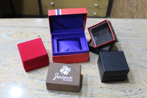 Designer Watch Box - Paper, 15.9 x 2.5 x 7.6 cm | Polished Finish, Square Shape, Ideal for Bangles, Bracelets, Chains, and Other Jewelry