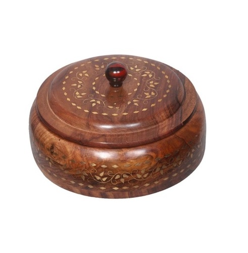 देसी कारीगर पीतल वर्क यूटिलिटी बॉक्स - बड़ा 8"व्यास