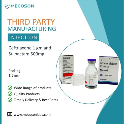 सेफ्ट्रिएक्सोन 1gm साल्बैक्टम 500mg Inj इंजेक्शन