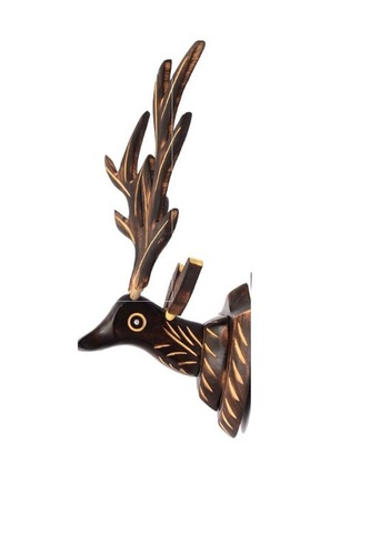 देसी कारीगर लकड़ी का रेनडियर हैंगिंग 20"