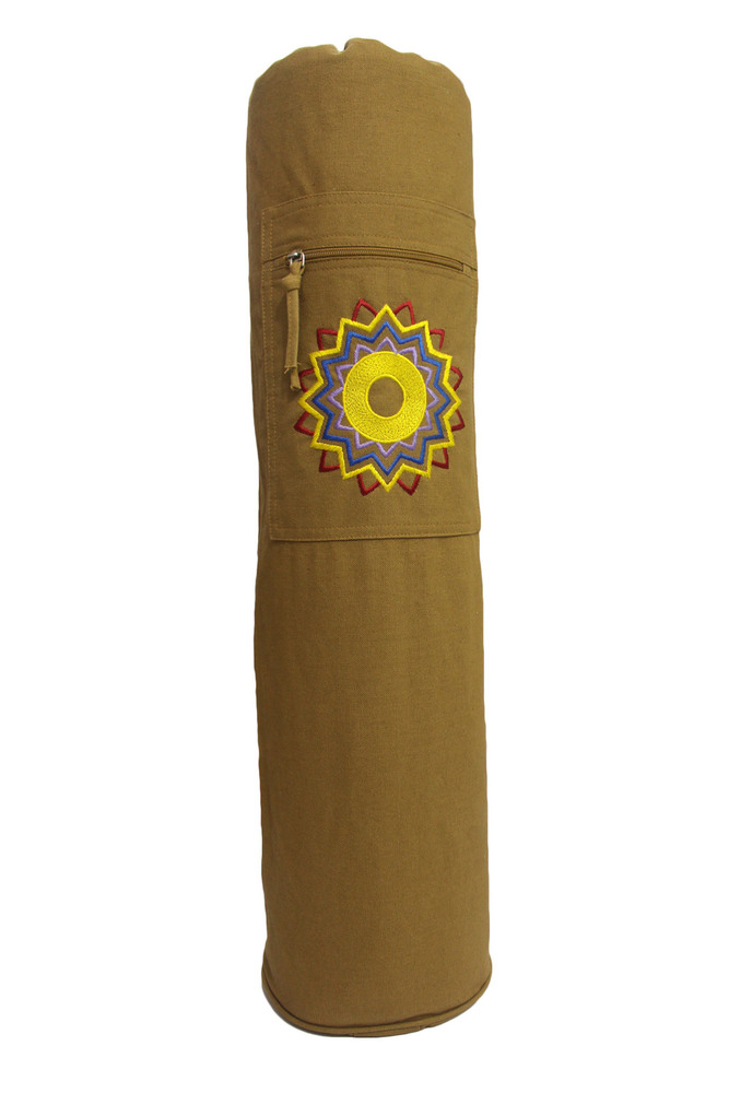 YMB047 Mat Bag (Drawstring) Single Chakra - Dyed Cotton Canvas, Size: 75x19 cm, Weight: 350g | Eco-Friendly, OEM Possible, Custom Logo Available