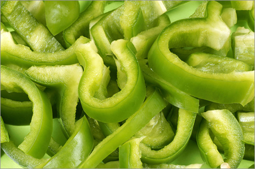 Fresh Cut  Green Capsicum