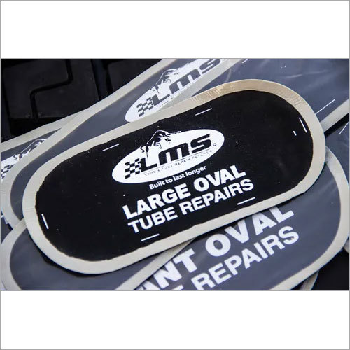 Large Oval Tube Patch - Color: Black