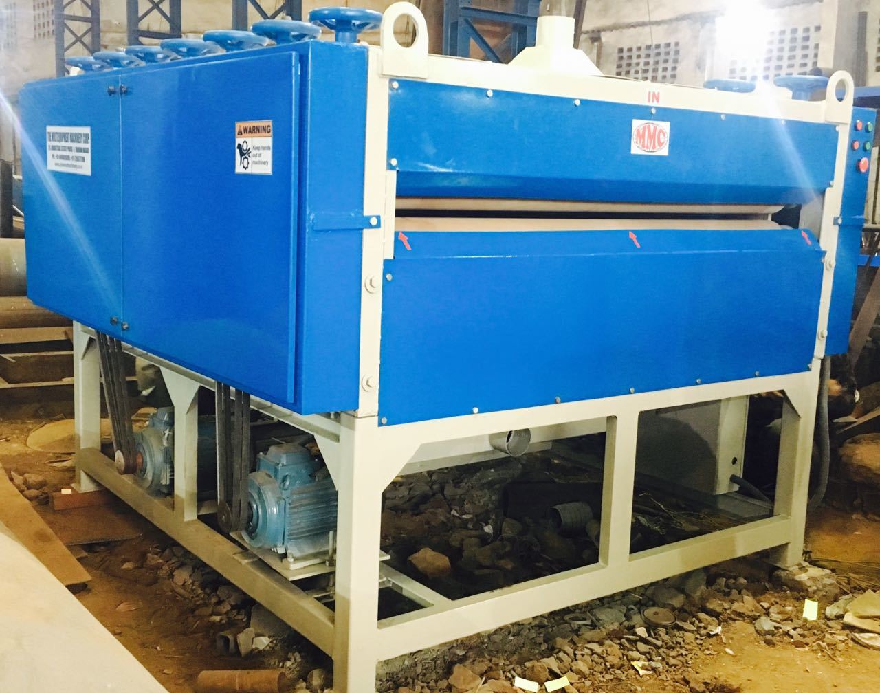 Double Side Sanding Machine - Color: Blue