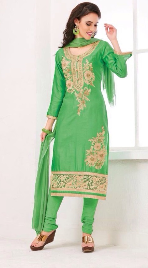 Pink Cotton Stylish Embroidered Suit