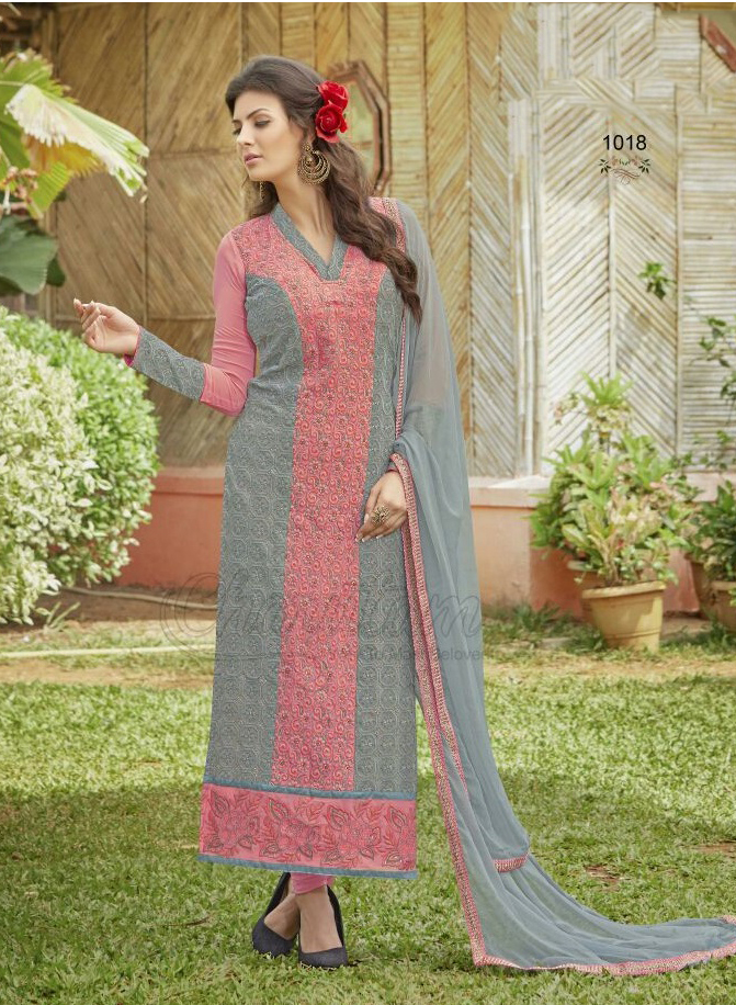 Lukhnawi Peach Stylish Salwar Suit