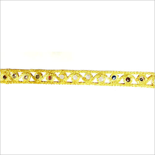 Pitha Cut Work Lace - Silk Material, One Sided Design | Embroidered Pattern with Sequins Decoration