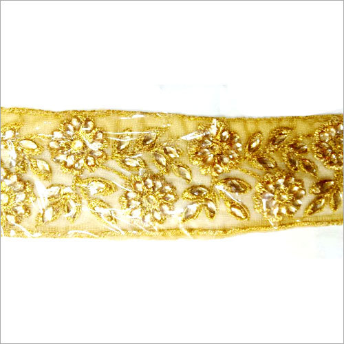 Net Stone Work - Silk Striped Sequins Decoration Material | One-Sided Design Perfect for Elegant Enhancements