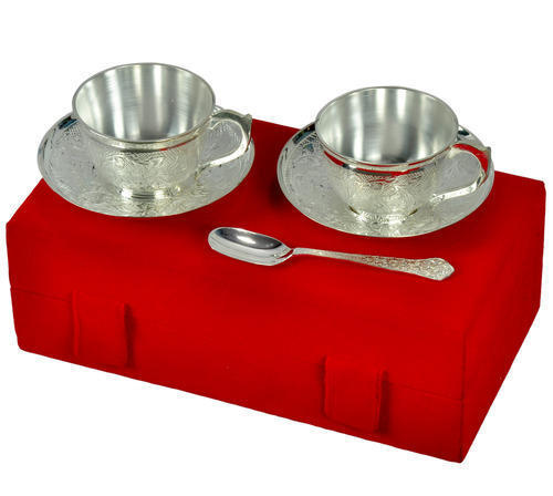 रॉयल सिल्वर प्लेटेड चाय सेट