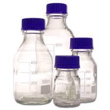 Reagent Bottles Screw Cap - Glass, 3-6 Inch, Blue | Excellent Strength, Durable, Precise Design