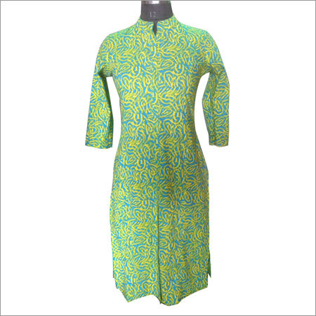 Printed Ladies Kurti (Green)