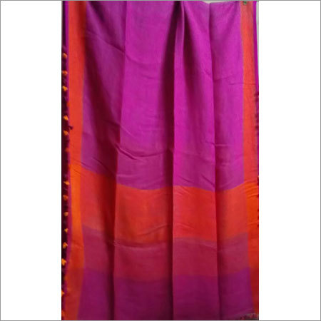 लिनन हैंडलूम साड़ी