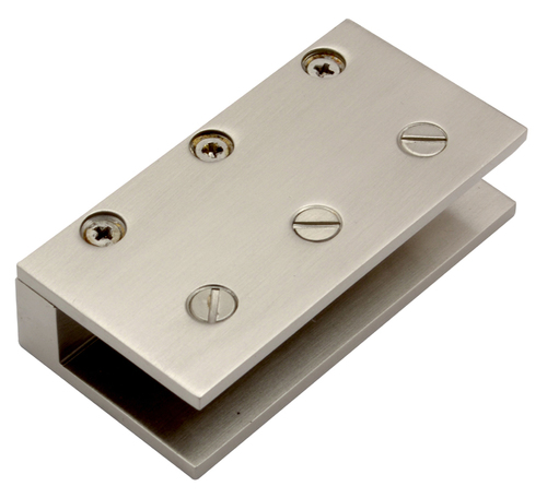 Brass Folding Bracket Glass Fitting - Brass Material, 1.5 Inch Size | Nickel Finish for Secure Glass Fitting Applications
