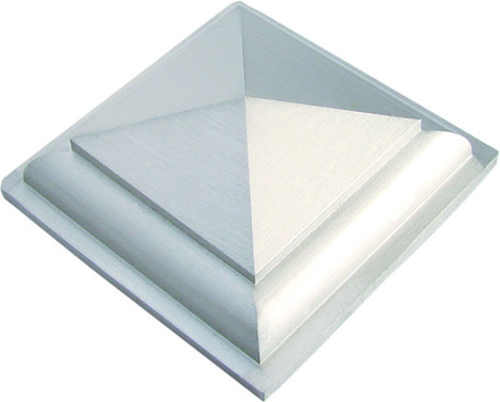 Brass Mirror Cap Royal Pyramid - Brass Material, Square Shape, Nickel Finishing | Reflective Elegance and Artistic Design