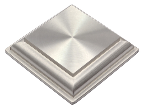 Brass Royal Type Mirror Cap - Nickel Finished, Square Shape | Solid Brass Material with Timeless Elegance