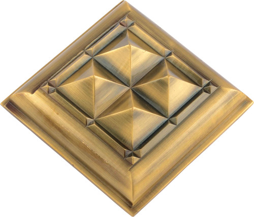 Brass Pyramid Fancy Mirror Cap - Square Shape, Brass Material | Ideal Glass Fitting Accessory, Durable and Elegant Design
