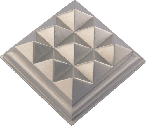 Brass Mirror Cap 9 Pyramid Type - Brass Material, Square Shape | Designed for Glass Fitting with Durable Mirror Finish