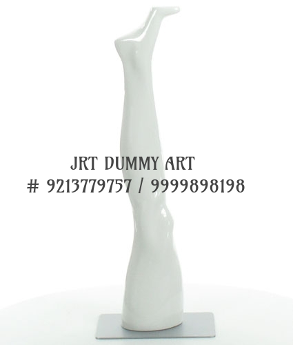 Single Leg Form - Plastic Standing Posture Model, Glass Base, Skin Color For Women