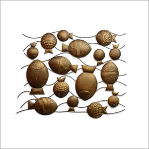 WALL HANGING Wrought Iron Moa Fish Family