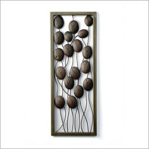 Wall Hanging Wrought Iron Mica Wall Decor Brown