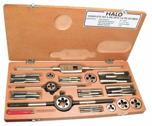 Tap And Die Set - Carbon Steel, 9 Sizes From 1/4 To 1 Inch Unf