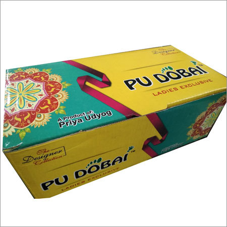 छपी हुई वेवदार जूते के डिब्बे