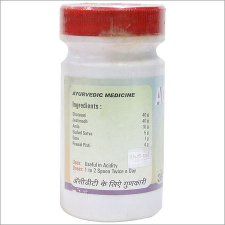 Acitolex Powder - Shatavari 40g, Jestimadh 40g, Amla 10g, Gudvel Satva 5g, Geru 1g, Prawal Pisti 4g | Natural Ingredients Blend, Effective For Chronic Acidity, Good Solubility In Water, Long Shelf Life