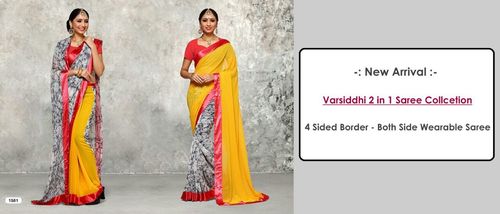 Yellow Fancy Georgette Sare
