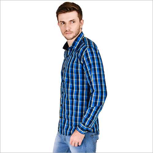 Stylish Check Shirts Blue Collar Style: Classic