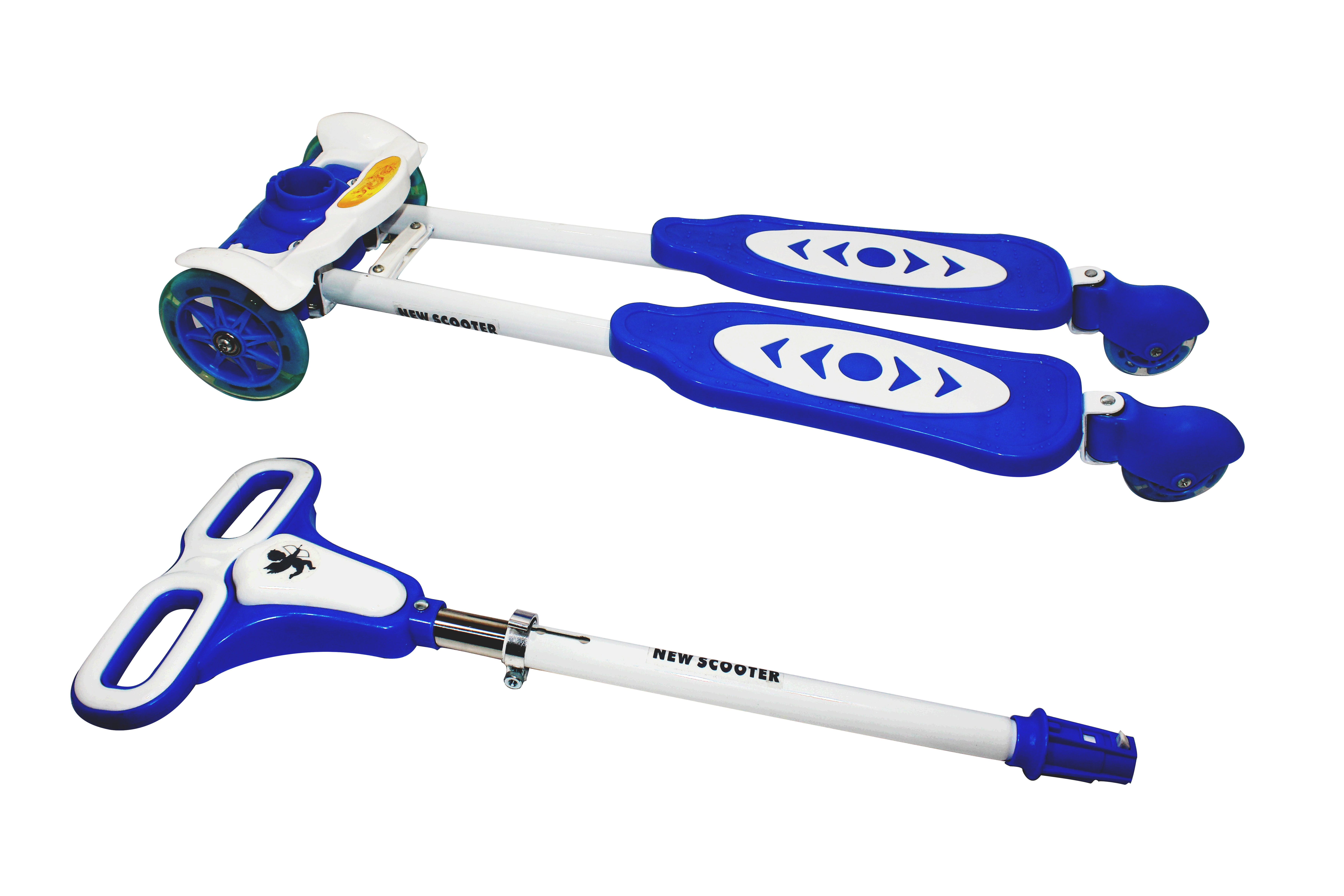 Blue Four Wheel Frog Scooter