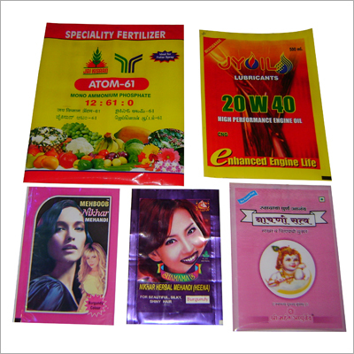 बहु रंगीन लेमिनेटेड पाउच