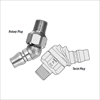 Pneumatic Rotary Coupling - Aluminum Alloy, Female Connection, Silver Color, Hexagon Head, Equal Shape, Jaw/Spider Structure - Dust and Corrosion Resistant, Smooth Functioning