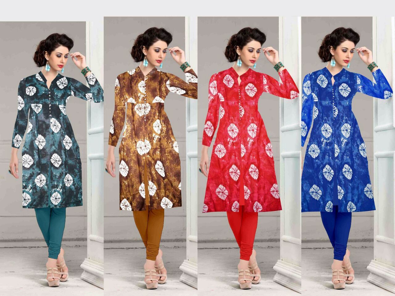 Red Print Kurties