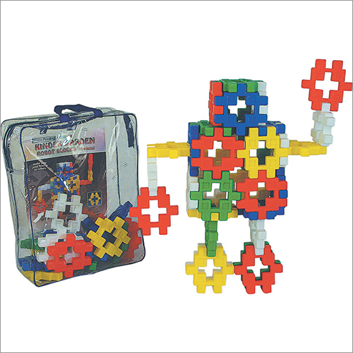 Girnar Kindergarten Blks-robot 50 Pc - Plastic Material, 100-200 Grams | Suitable For 3-7 Years, Manual Power Source, Fun For School & Amusement Park